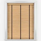 Hikari Bamboo Natural With Walnut Tapes Wooden Venetian Blind