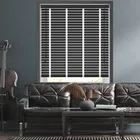 50mm Midnight & Cotton Faux Wood Blinds