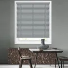 50mm Ash Grey & Steel Wooden Blinds