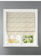 Allegany Ecru Abstract Pattern Roman Blind
