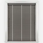 Aspect Graphite Grey With Light Grey Tapes Faux Wood Venetian Blind