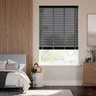 Dark Storm & Tapestry Sand Wooden Blind - 50mm Slat