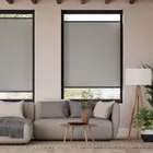 Stick On Duolight Grain Urban Grey Thermal Blind