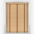 Bamboo Natural With Walnut Tapes Wooden Venetian Blinds