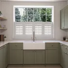 Cloud White Cafe Style Plantation Shutters Blinds Uk