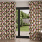Orla Kiely Spot Flower Red Multi Wave Curtain Blinds Uk