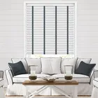 50mm White Diamond Grain & Slate Faux Wood Blinds