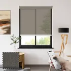 Lucid Graphite Somfy Battery Powered Voile Roller Shades