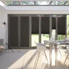 Bifold Clickfit Duoshade Charcoal Pleated Blind