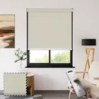 Pvc Blackout Champagne Somfy Battery Powered Roller Shades Wipe Clean Fabric