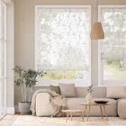 Fuji Blossom Voile Ice White Roman Blind