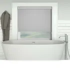 Shower Safe Light Grey No Drill Roller Blind