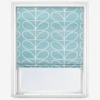 Orla Kiely Jumbo Linear Stem Aqua Roman Blind