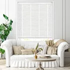 50mm White Diamond Grain & Cotton Faux Wood Blinds
