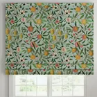 Ante Decor Fruit Orange Printed Cotton Made To Measure Roman Blind Cornflower Blue