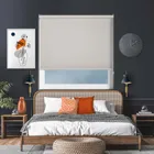 Bedtime Grey White Roller Blind