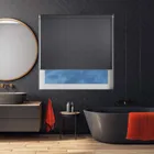 Crackles Black Cordless Roller Blind