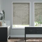 Smokey Ash Faux Wood Blind - 50mm Slat