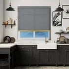 Origin Rock Grey Gold Bottom Bar Cordless Roller Blind