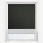 Double Roller Fusion Blackout Black & Grey Double Roller Blind