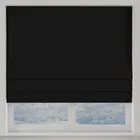 Turin Velvet Made To Measure Roman Blind Black