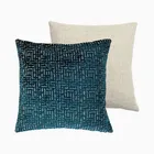 Zephyr Cut Velvet Teal Cushion