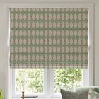 Carrie Neely Star And Harlequin Made To Measure Roman Blind Duck Egg
