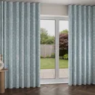 Laura Ashley Fennelton Pale Newport Blue Wave Curtain Blinds Uk