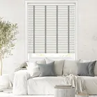 50mm White Oak & Steel Faux Wood Blinds
