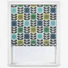 Orla Kiely Spot Flower Stem Blue And Green Roman Blind