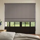 Ante Decor Lusso No Joins Blackout Made To Measure Roman Blind Charcoal