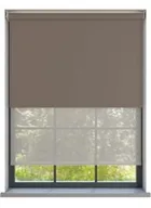 Amor Coffee With Haze Soft Grey Double Roller Blind