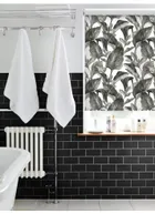 Jungle Leaves Smoke Grey Roller Blind