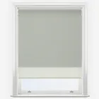 Double Roller Supreme Blackout Mist Grey & Cream Double Roller Blind