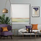 Origin White Copper Bottom Bar Roller Blind