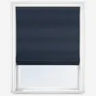 Touched By Design Luxe Faux Silk Indigo Roman Blind