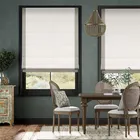 Bijou Linen Alabaster & Grey Wash Roman Blind