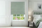 Bolzano Light Sage - Textured Chenille Roman Blind