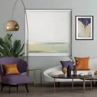 Origin White Chrome Bottom Bar Roller Blind
