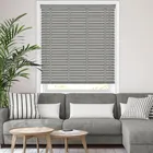 50mm Oriana Grain & Steel Faux Wood Blinds