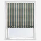 Emily Bond Parasol Stripe Fowey Blue Roman Blind