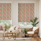 Twist2go Indian Summer Ditsy Rose Pink & Polka Dot Red Roller Blind