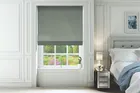 Augustus Duck Egg - Faux Silk & Chenille Pattern Roman Blind