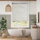 Click2go Ash Grey Grain Faux Wood Blind - 50mm Slat