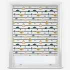 Sonova Studio Ocean Stripe Teal And Ochre Roller Blind
