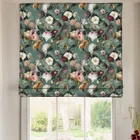 Linda Barker Florabunda Velvet Made To Measure Roman Blind Verdigris
