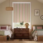 Twist2go College Stripe Green & Blush Roller Blind