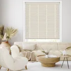 35mm Cream & Barley Faux Wood Blinds