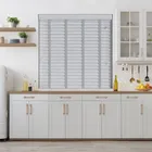 Lunar Oak Wood Grain Faux Wood Blind With Steel Ladder Tapes