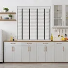 Arctic Oak Wood Grain Faux Wood Blind With Smoke Ladder Tapes